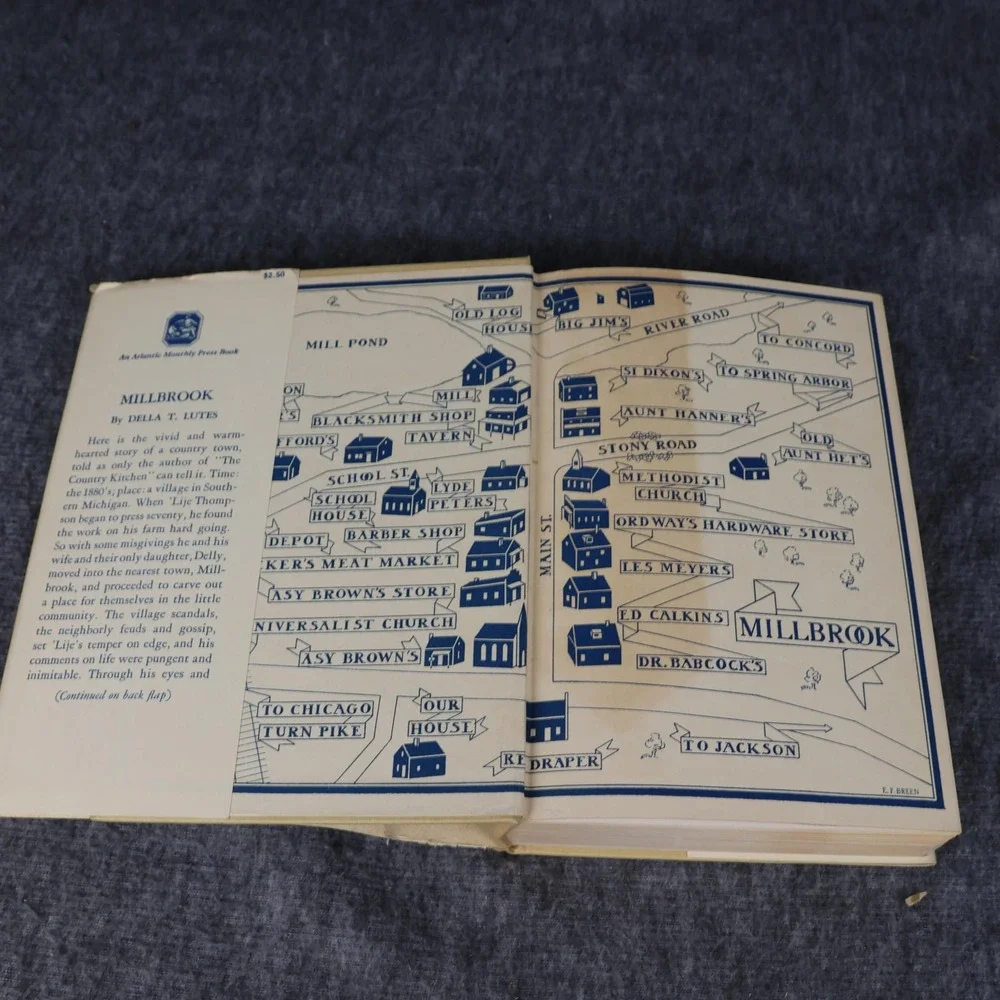 Vintage 1938 Millbrook Della T Lutes Blue HC DJ Little Brown USA Illustrated
